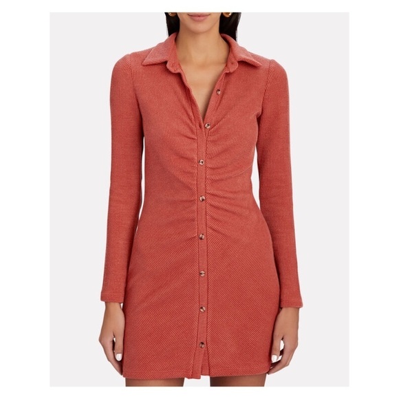 SAYLOR Meliah Pink Ruched Knit Mini Sweater Dress Sz S - Picture 2 of 13